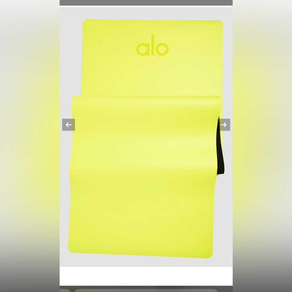 Alo yoga mat in highlighter